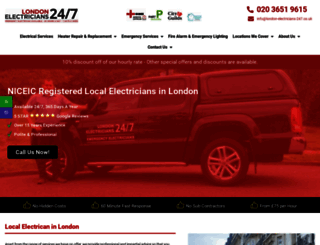 london-electricians-247.co.uk screenshot