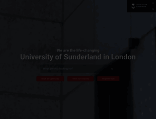 london.sunderland.ac.uk screenshot