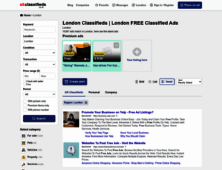 london.ukclassifieds.co.uk screenshot