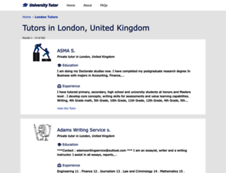 london.universitytutor.com screenshot