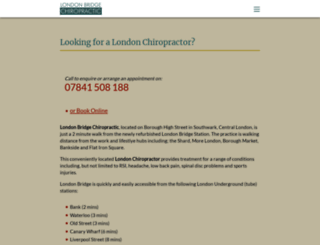 londonbridgechiropractic.co.uk screenshot