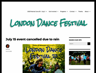 londondancefestival.ca screenshot