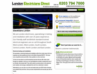 londonelectriciansdirect.co.uk screenshot