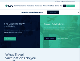 londonvaccinationclinic.co.uk screenshot