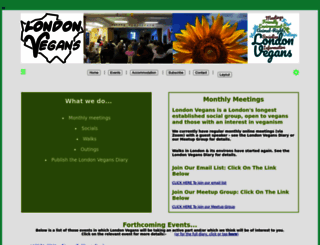 londonvegans.org screenshot