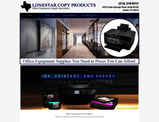 lonestarcopyproducts.com screenshot