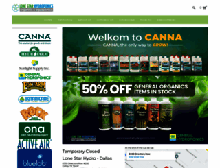 lonestarhydroponics.com screenshot