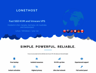lonethost.com screenshot