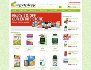 longevityshoppe.com screenshot