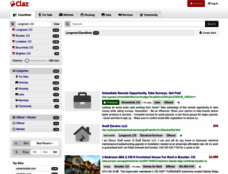 longmont.claz.org screenshot