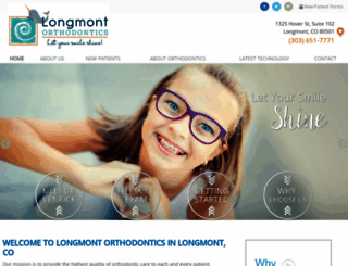 longmontorthodontics.com screenshot