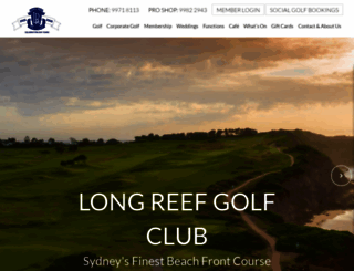 longreefgolfclub.com.au screenshot
