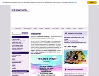 lords-prayer-words.com screenshot
