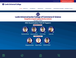 lordsuniversal.edu.in screenshot