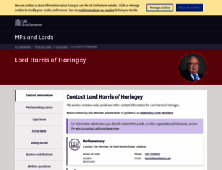 lordtobyharris.org.uk screenshot