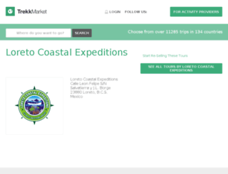 loreto-coastal-expeditions.trekksoft.com screenshot