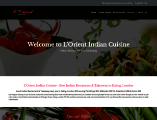 lorientindianrestaurant.co.uk screenshot