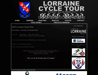 lorrainecycletour.co.za screenshot