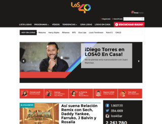 los40principales.com.ar screenshot