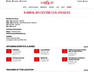 losangeles.kabbalah.com screenshot