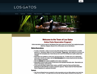 losgatosparks.org screenshot