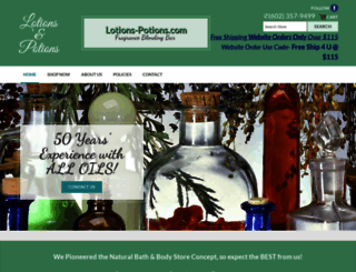lotions-potions.com screenshot