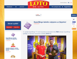 lotoonline.latloto.lv screenshot