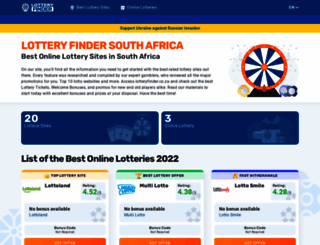 lotteryfinder.co.za screenshot