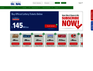 lotteryglobal.com screenshot