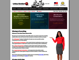 lotterynumberspro.com screenshot