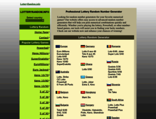 lotteryrandom.info screenshot
