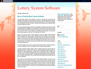 lotterysystemssoftware.blogspot.com screenshot