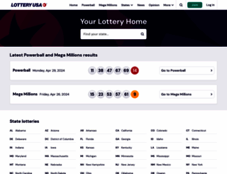 lotteryusa.com screenshot