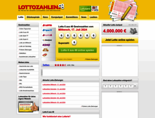 lottozahlen.eu screenshot