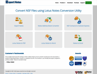 lotus-notes-files.convertnsf.com screenshot