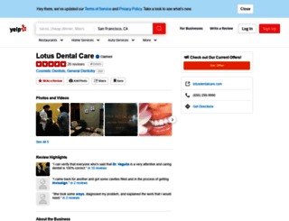 lotusdentalcare.com screenshot