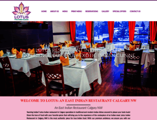 lotusindianrestaurant.ca screenshot