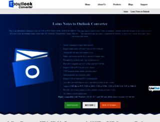 lotusnotes.tooutlookconverter.com screenshot