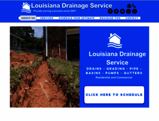 louisianadrainage.com screenshot