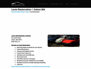 louisrestorationandrepair.com screenshot