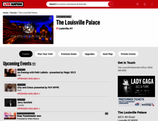 louisvillepalace.com screenshot