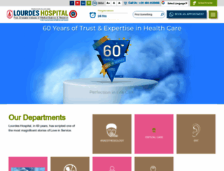 lourdeshospital.in screenshot