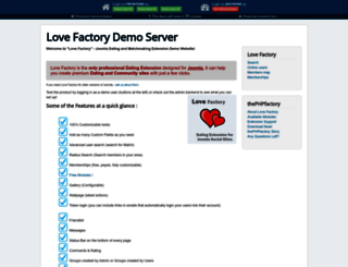 lovefactory.thephpfactory.com screenshot