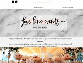 lovelaneevents.com screenshot