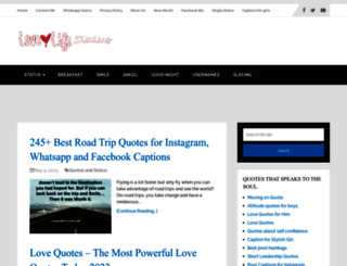 lovelifestatus.com screenshot