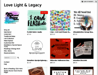 lovelightandlegacy.storenvy.com screenshot