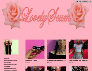 lovelyscum.storenvy.com screenshot