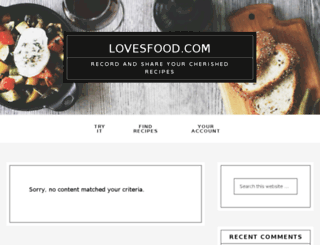 lovesfood.com screenshot