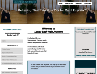 lower-back-pain-answers.com screenshot