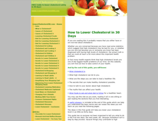 lowercholesterol30.com screenshot